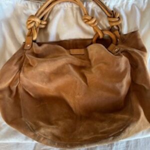 Sequoia camel suede -leather boho bag